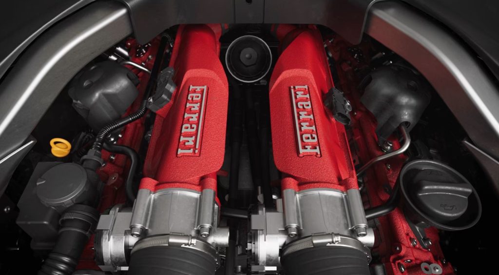 ferrari roma spider V8 engine