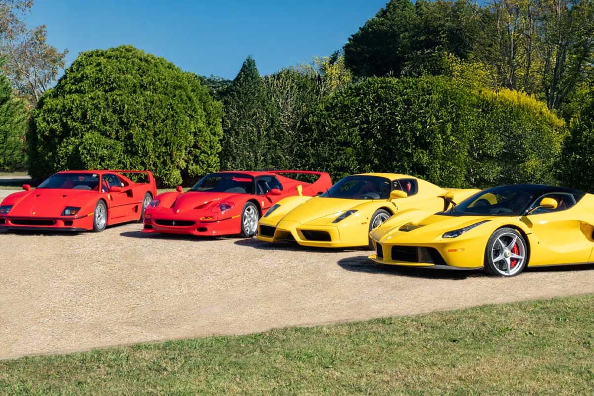 Aux tats Unis Une Incroyable Collection De 46 Ferrari Dont 24 Jaunes 